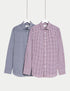 Marks & Spencer "2pk Regular Fit Easy Iron Check Shirts"